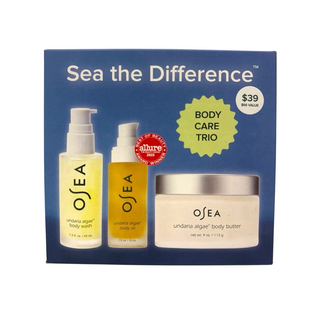 OSEA Glow All-Over Body Set 3-Piece, Body Oil, Body Butter, Body Scrub